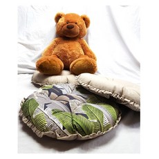 빵빵이방석 야자수 순면 고정끈구비 식탁방석 학생 사무실 원형 솜일체형