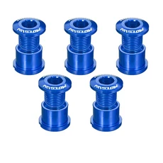 볼트가 있는 MOTSUV 104BCD 산악 자전거 체인휠 MTB 크랭크셋 좁은 원형 블랙 40T, 17 5 Blue Screws