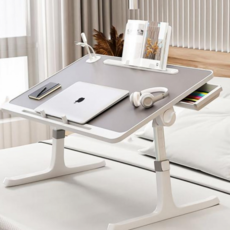각도 조절 좌식 책상 이동식 거치대 테이블 좌식 책상 다용도 접이식 조절형 노트북 소파 침대 높이, 무지