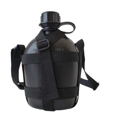 군대수통 군용수통 캠핑용 등산용 물통 등산 군대 오퍼, 1LPE플라스틱물병+스트랩 블랙, 1개