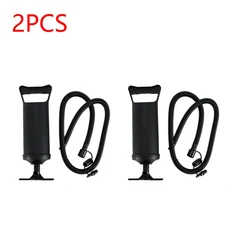 공기 주입식 풋 펌프 에어 매트리스용 듀얼 튜브 고속 팽창기 보트 요가 볼 운동 공 수영장 장난감 스포츠 장비용 핸드 배출구 구멍 2개 115805