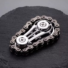 手指鏈齒輪金屬陀螺, 黑色, 1個