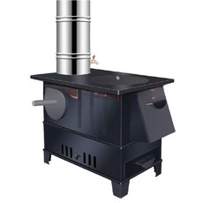 가마솥 불판 누룽지 아궁이 장작 인덕션 냄비 가마솥화덕 난로 화로 무쇠 드럼통 대형 화덕, 1. 중형+2m 연기 파이프