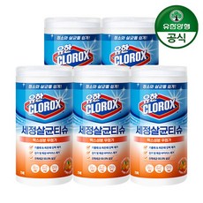 크로락스 유한 청소세정티슈 오렌지퓨전 75매, 5개