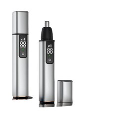 QWE 電動鼻毛修剪器 男女通用, 銀灰色, y1