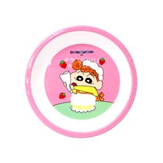 짱구는못말려 원형 접시, 짱아 핑크, 1개