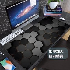 超大號防滑滑鼠墊：辦公、遊戲專用鍵盤墊，電競護腕書桌墊，男女通用, 1個, H02,26X21cmX3mm(長X寬X高), H02