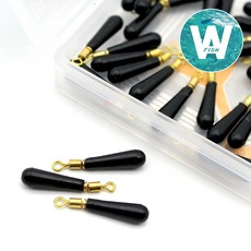 청룡조구 롤링유동찌고무 35EA S M L 벌크 자작유동채비, 1개