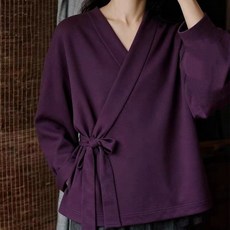 ORZQU 봄 여성 루즈핏 빅사이즈 생활한복 긴팔 상의 코트