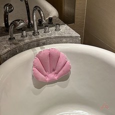 들네 조개모양 욕조 목받침 욕조머리받침, 핑크