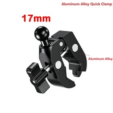 알루미늄 1 "볼 대형 핸들 바 클램프 마운트베이스 gopro 액세서리 및 자전거 오토바이 홀더 용 25/17mm 볼, 13 17MM Aluminum Clamp