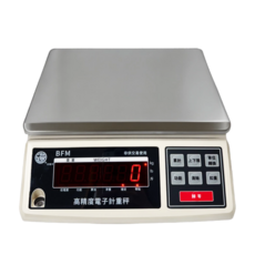 BFM 電子計重桌秤，高精度測量，多單位轉換，LED顯示，內建電池, 1個, BFM 秤量：15kg 感量：0.5g
