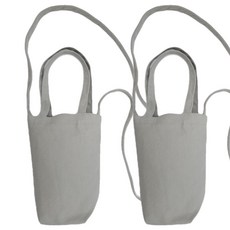 마이너컴퍼니 캔버스 텀블러백 가방, 라이트그레이 2P