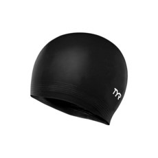 TYR 라텍스 수영 모자 티어 132413 3528077795, 블랙 티어 132413 3528077795