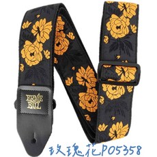 ERNIE BALL P05358 Jacquard系列 玫瑰花吉他貝斯背帶, 1個