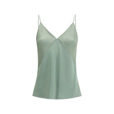 포르테포르테 V넥 새틴 탑