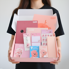 늘이랑 잔망루피 문구 세트 캐릭터 선물 굿즈 학교 입학 졸업 생일 축하 학용품, 하이뤂(8종), 1개