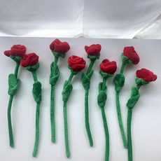 더 라넌큘러스 플라워 장미 꽃 인형 8p, 레드