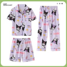 GOYES 산리오 시나모롤 잠옷세트 쿠로미 마이멜로디 반팔잠옷 3종