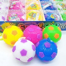 비비드 컬러 축구공 모양 반짝반짝 불빛 요요 어린이날 단체 선물 어린이날선물 완구 장난감, 1개