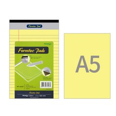 폼텍 NP-41421 패드 A5 노랑 40매, 단품