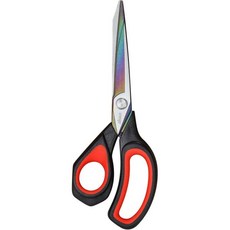 리빙고 왼손잡이 원단 가위 - 24cm 날카로운 재봉용 티타늄 코팅 고성능 스테인리스 강철 재봉 가죽 카펫 종이 및 기타용