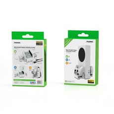 엑스박스패드 교체 하우징 케이스 액세사리 XBOX컨트롤러 Xbox 시리즈 S 콘솔용 냉각 팬 스탠드 수직 라디에이터 도크 게임 패드 충전베이스 호스트 스토리지 홀더 XSS 액세, WHITE, 1개