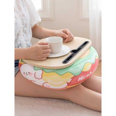 쿠션 노트북 무릎 테이블 좌식 침대 태블릿 티 타로퍼플-랩데스크(소형)