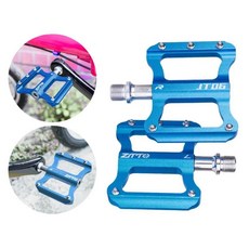 자전거 플랫 페달 도로 밀봉 베어링 산악 알루미늄, 기본, 4. Blue