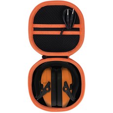 Lebakort Walkers Razor Slim/PROHEAR 066 030 전자 사격 귀마개 청력 보호 머프와 호환되는 보관 케이스 (블랙 + 오렌지 케이스), 블랙+ 오렌지 케이스
