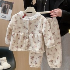 캔디솜포근수면세트 아동 겨울 수면잠옷 세트 / 보송보송 양털 실내복