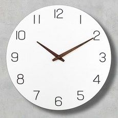 Marchenmond Snow 靜音掛鐘 30cm EMW01, 白色