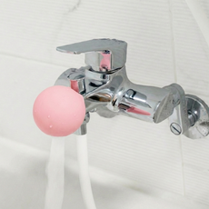 플랜하우스 유아 욕조 수도꼭지 수전 안전 보호 커버, 파스텔 핑크, 1개