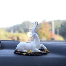 陶瓷公鹿擺飾 汽車擺件, 1個, 一路相伴（白瓷）, 一路相伴（白瓷）