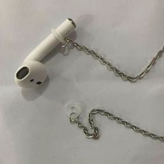 新款原創設計太空人耳機防丟鏈 卡通可愛夜光宇航員 通用耳機防掉鏈, 1個, 簡單項鍊款 不含磁吸 ,不含耳機