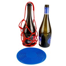 와인백 그물 가방 휴대용 실리콘 음료 병캐리어 피크닉 캠핑