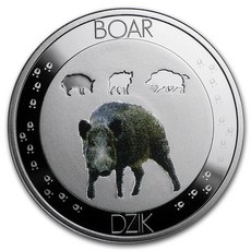 2016 紐埃 自然符號 野豬 10克銀幣