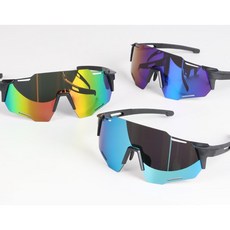 스포츠 선글라스 초경량 선명한 튼튼한 스타일리시 고글 남녀공용 고급 케이스 포함 5컬러, 블루퍼플, 1개