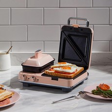 크로플 기계 와플 메이커 간식 전기 크로와상, 단일사이즈, 블루 찜통