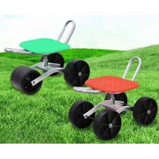 농업용 고추 작업 딸기밭 전용 바퀴의자 수확차 오이 큰 접이식 등받이 4바퀴, 1개