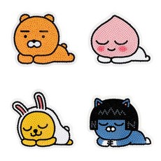 카카오프렌즈 DIY 보석퍼즐 스티커 12종, 스탠다드 라이언, 1개