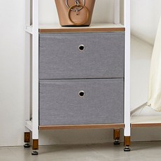 상도가구 모던하임 전용 추가 패브릭서랍장 400 드레스룸가구, 그레이(화이트 브라켓)