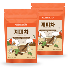 올바르다 티 계피차 계피 자사직접생산 시나몬 계피티백 50티백, 2개, 1g, 50개입