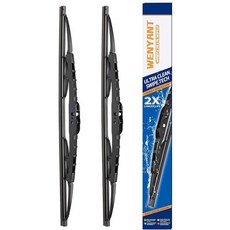 Wenyant 55.9cm(22인치)+48.3cm(19인치) 전면 앞유리 와이퍼 블레이드 GMC 캐니언 2004-2012 인피니티 FX35 2009-2010 마쯔다 CX-3