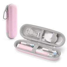 SQERO Electric Toothbrush Travel Case for Oral-B Pro/iO Philips Sonicare/Aquasonic Oral B Case f, 핑크