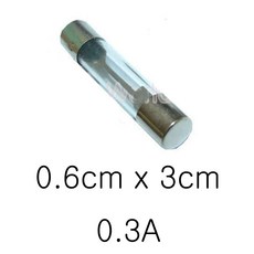 0.6cm x 3cm 유리관형휴즈 fuse 유리관 암페어 합선 250v 6x30mm, 0.3A(300mA)