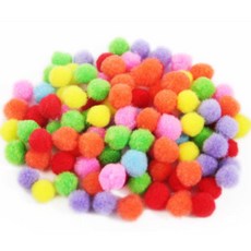 彩色絨球，手工藝DIY裝飾材料, 普通毛球15mm, 1個