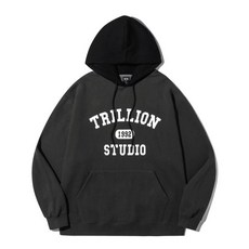 트릴리온 TRILLION 컬러 배색 1992 그래픽 후드 (CHARCOAL) TRSHT04CH 121116