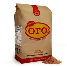 Mi cafe es ORO 그라운드 커피 100프로 온두라스 다크 로스트 이국적인 맛 부드러운 아로마 드립 에스프레소 또는 프렌치 프레스 브루잉에 이상적 갓 포장된 백 414m, 14온스(1개입), 프렌치프레스, 473ml