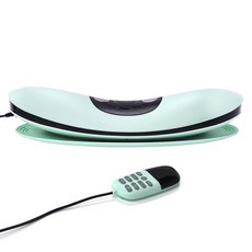 智能腰椎按摩器 牽引拉伸 EMS脈衝熱敷 電動充電, 綠色